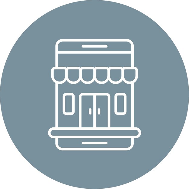Imagen vectorial de íconos de tiendas en línea Se puede utilizar para el comercio electrónico de moda