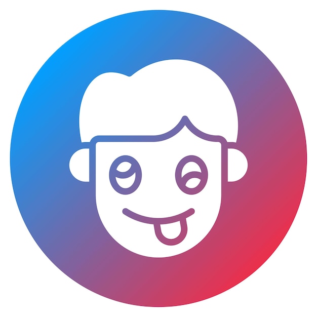 Imagen vectorial de iconos tontos puede usarse para emociones humanas