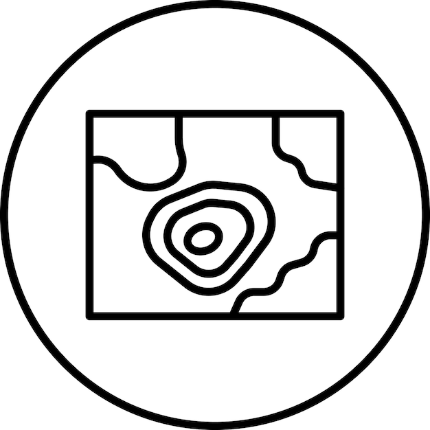 Imagen vectorial de iconos de topografía Se puede utilizar para la geografía