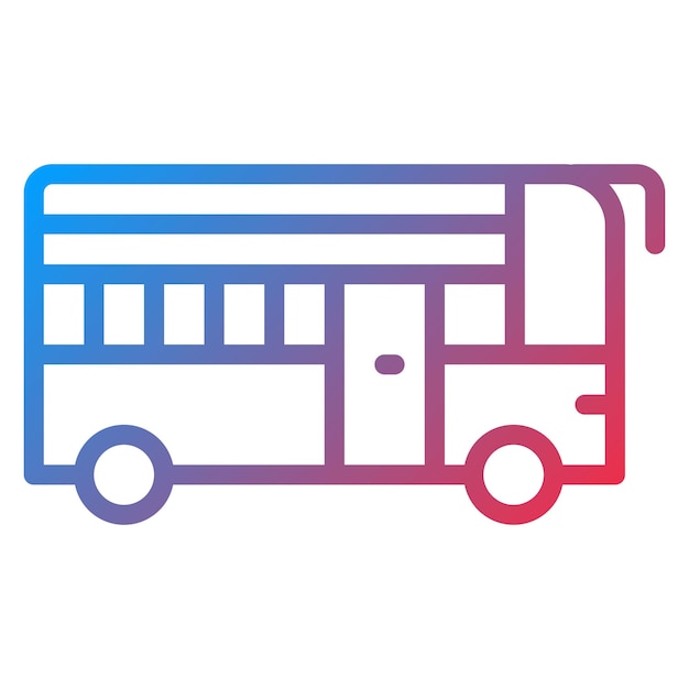 Imagen vectorial de íconos de transporte público Se puede utilizar para servicios públicos