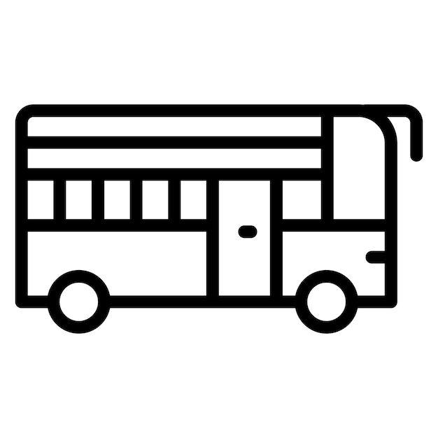 Imagen vectorial de íconos de transporte público Se puede utilizar para servicios públicos