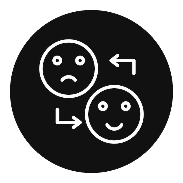 Imagen vectorial de iconos de trastornos del estado de ánimo Se puede usar para Psicología