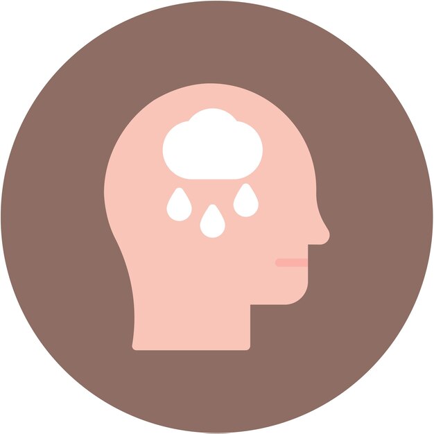 Imagen vectorial de iconos de trastornos psicóticos Se puede usar para Psicología