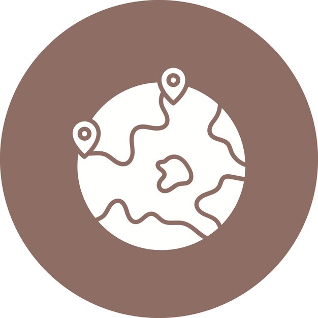 Imagen vectorial de íconos de ubicación en todo el mundo Puede utilizarse para la inmigración