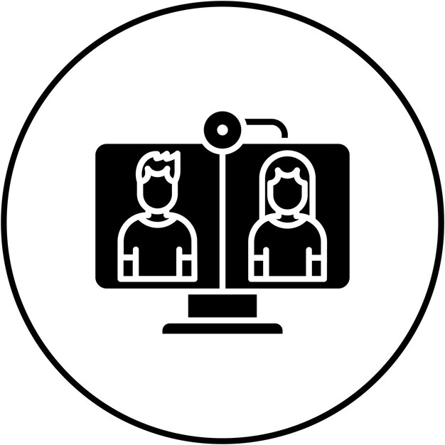 Imagen vectorial de íconos de videoconferencia Puede utilizarse para Agile