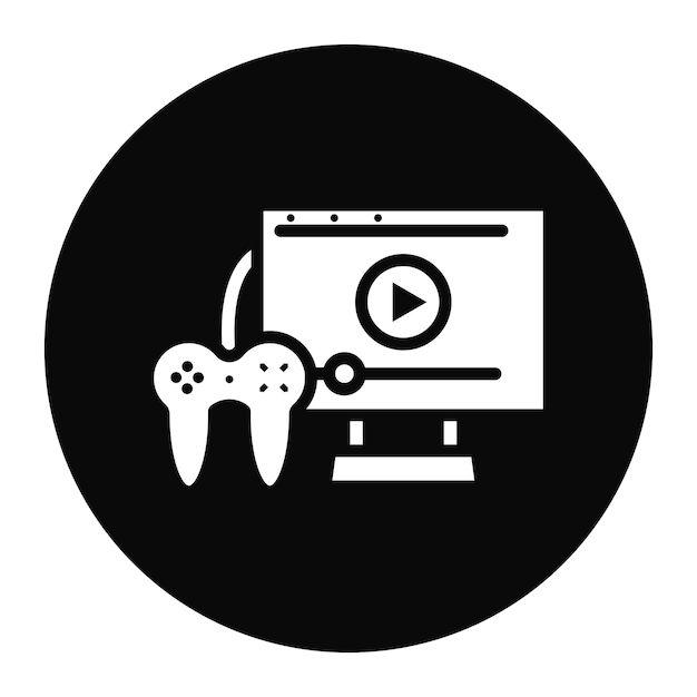 Imagen vectorial de íconos de videojuegos Se puede usar para New Media