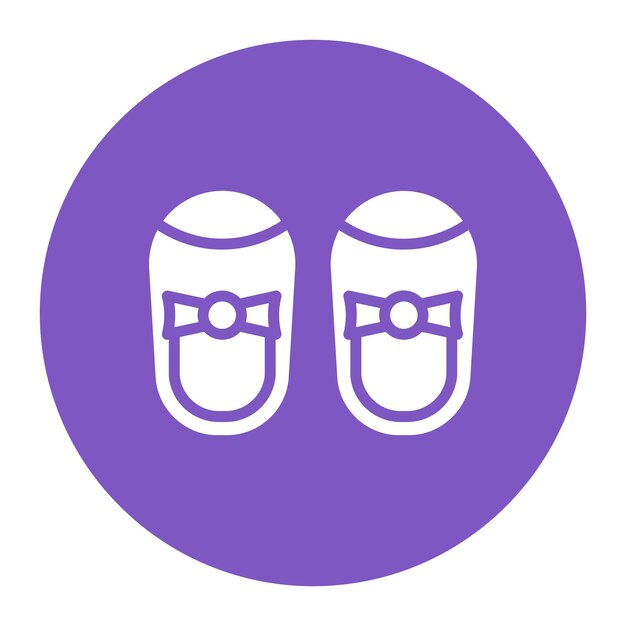 Imagen vectorial de iconos de zapatos para bebés se puede usar para la maternidad