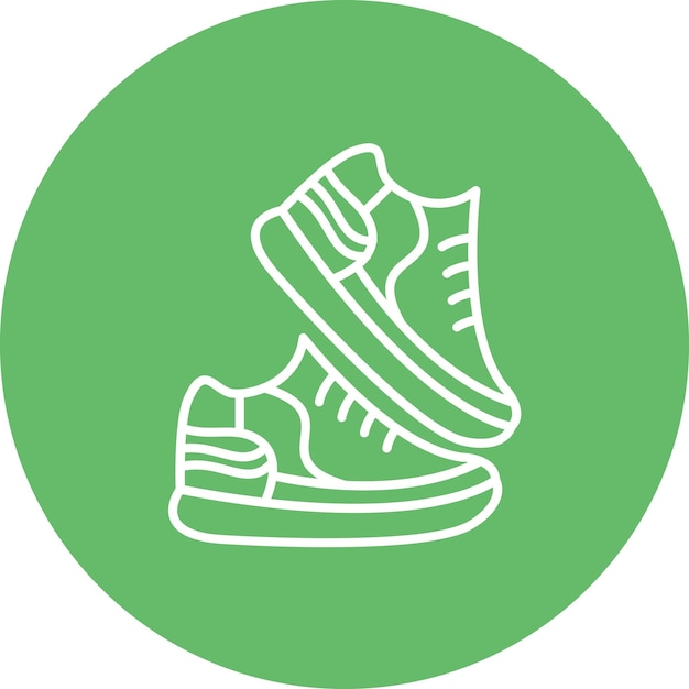 Imagen vectorial de íconos de zapatos deportivos Se puede usar para viajes