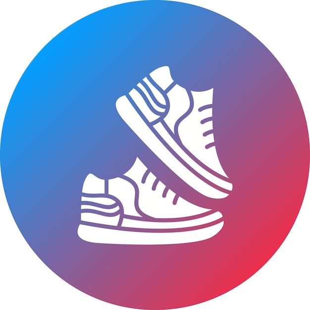 Imagen vectorial de íconos de zapatos deportivos Se puede usar para viajes