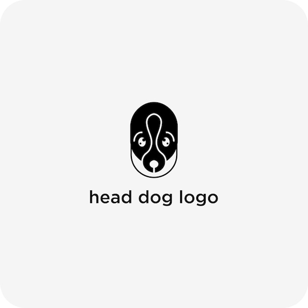 Vector imagen vectorial de la ilustración de la cabeza del logotipo del perro