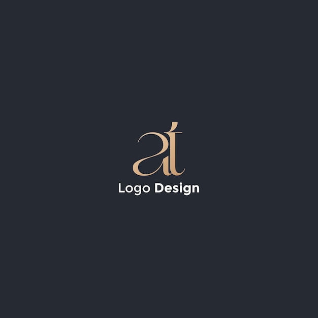 Una imagen vectorial inicial del diseño del logotipo
