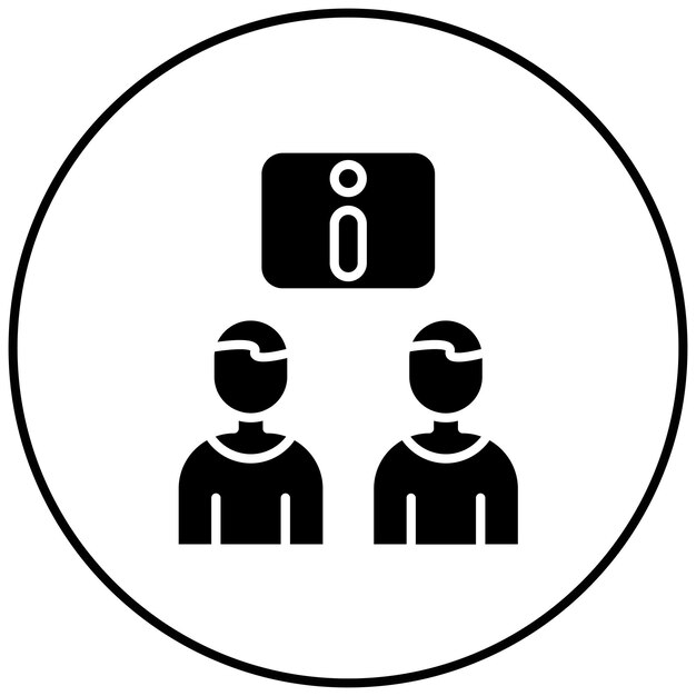 Imagen vectorial interna del icono de la reunión Se puede utilizar para la gente de negocios