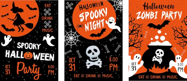 imagen vectorial de invitación de fiesta de halloween