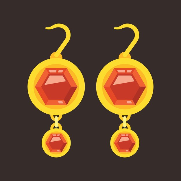 Imagen vectorial de joyas de oro aislado sobre fondo transparente