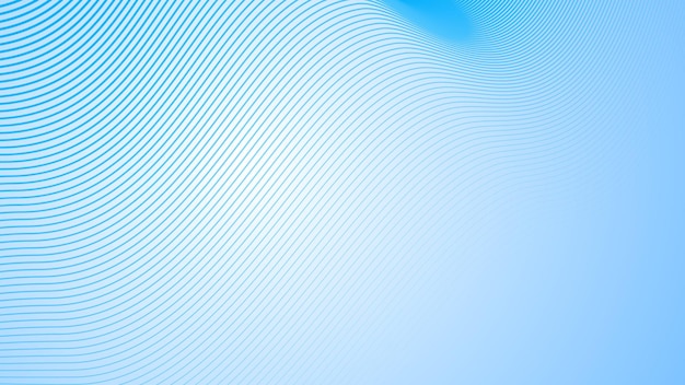 Imagen vectorial de línea curva de fondo abstracto con gradiente azul profundo del cielo con rayas