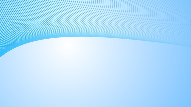 Imagen vectorial de línea curva de fondo abstracto con gradiente azul profundo del cielo con rayas