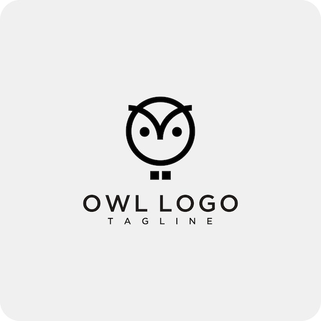 imagen vectorial de línea de icono de logotipo de búho