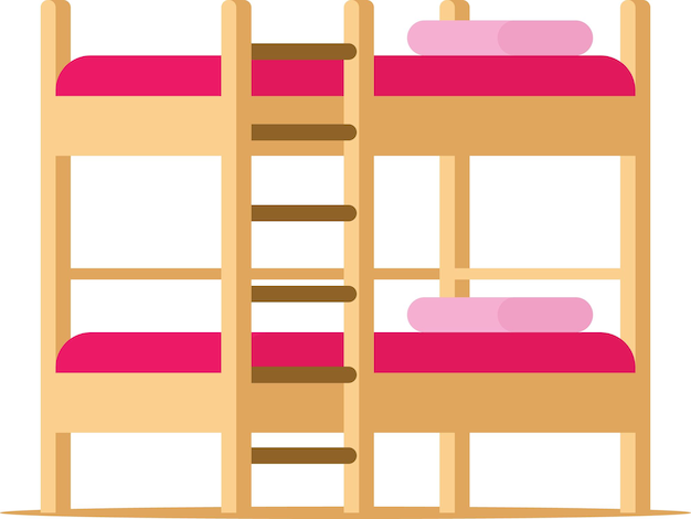 Imagen vectorial de litera aislada sobre fondo transparente
