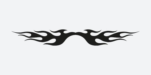 Imagen vectorial de llamas tatuaje estilo pintura de automóviles