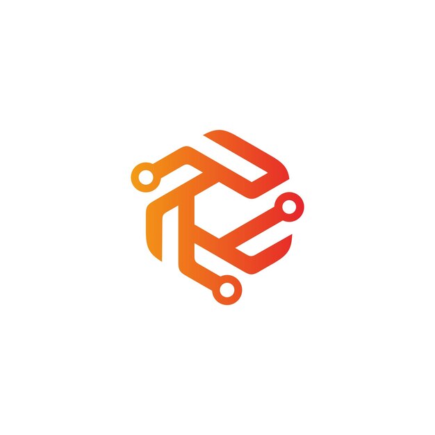 Imagen vectorial del logotipo de conexión de forma circular