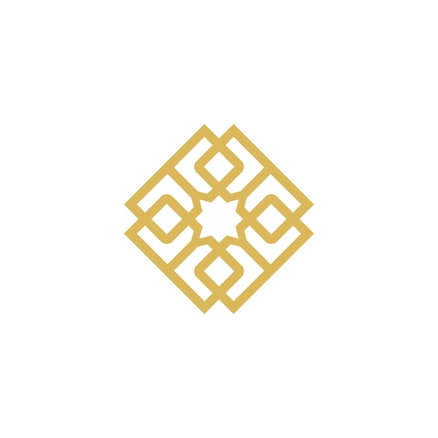 Imagen vectorial del logotipo decorativo de geometría abstracta