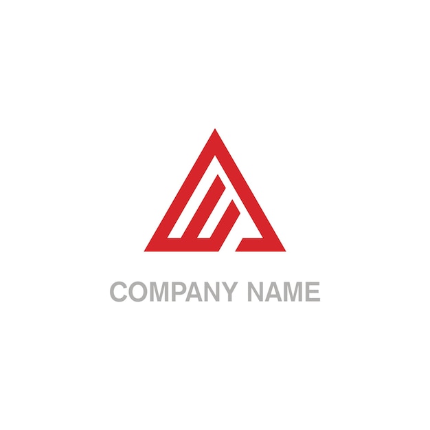 Imagen vectorial del logotipo de la empresa de línea triangular