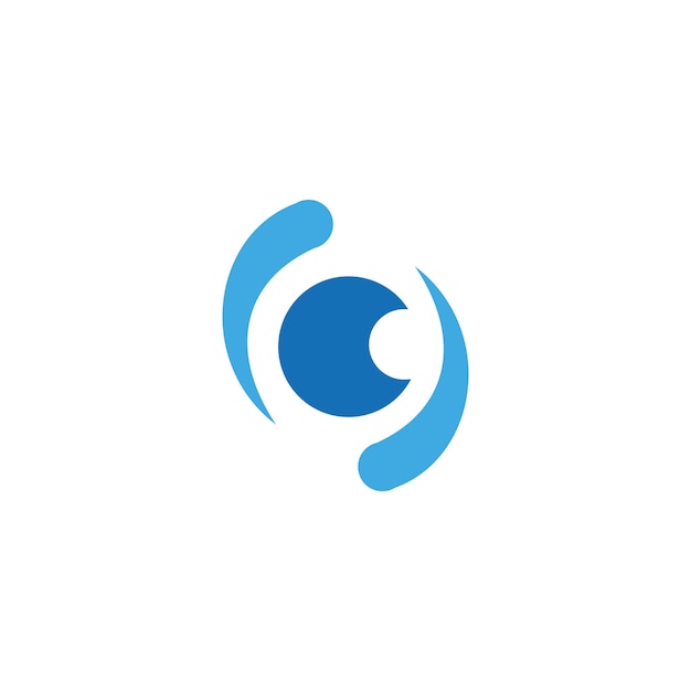 Imagen vectorial del logotipo empresarial del icono del ojo