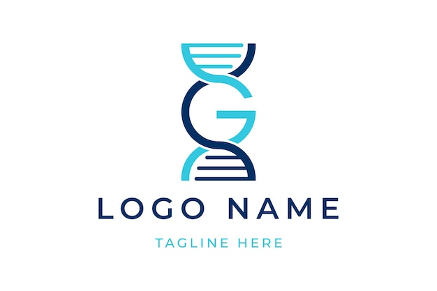 Imagen vectorial del logotipo de la letra G dna
