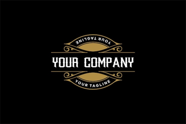 Imagen vectorial del logotipo retro vintage