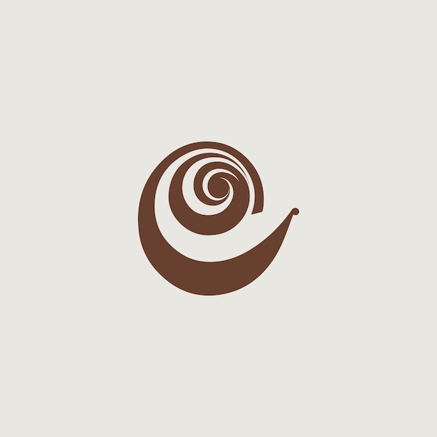 Imagen vectorial de un logotipo simple que utiliza un caracol como símbolo