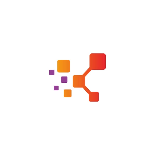 Imagen vectorial del logotipo de tecnología digital