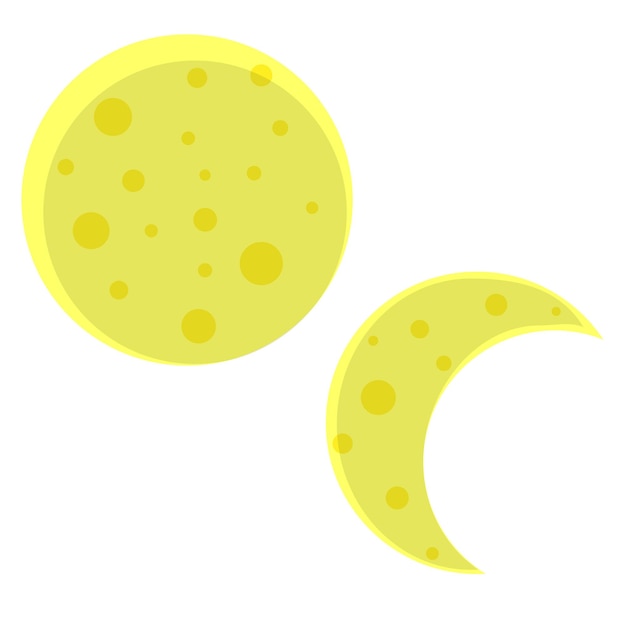 Imagen vectorial de la luna dibujada