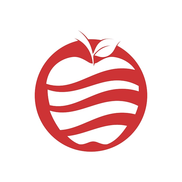 imagen vectorial de manzana simple