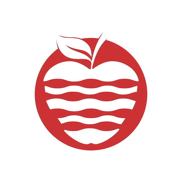 imagen vectorial de manzana simple