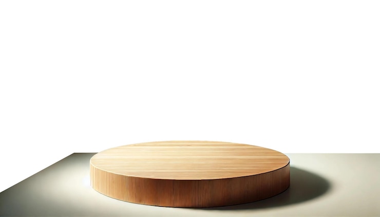 Vector imagen vectorial de mesa de madera con fondo blanco