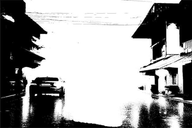 imagen vectorial negra en fondo blanco superposición grunge textura de fondo monocromática