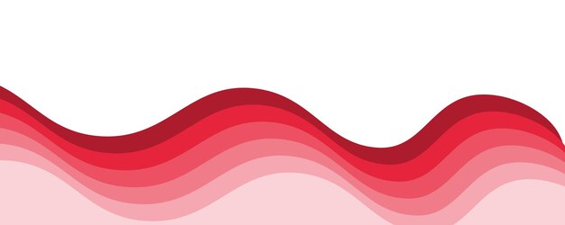 Imagen vectorial de papel de pared de fondo de onda roja Ilustración del diseño gráfico de onda para telón de fondo o pres