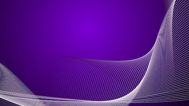 Imagen vectorial de papel tapiz de fondo abstracto púrpura con línea curva para el fondo o la presentación