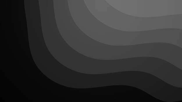 Imagen vectorial de papel tapiz de fondo de gradiente abstracto negro con línea curva para el fondo o