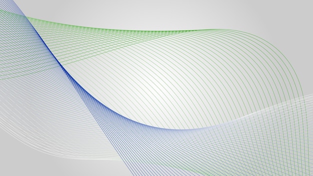 Imagen vectorial de papel tapiz de fondo de línea curva verde y gris para presentación