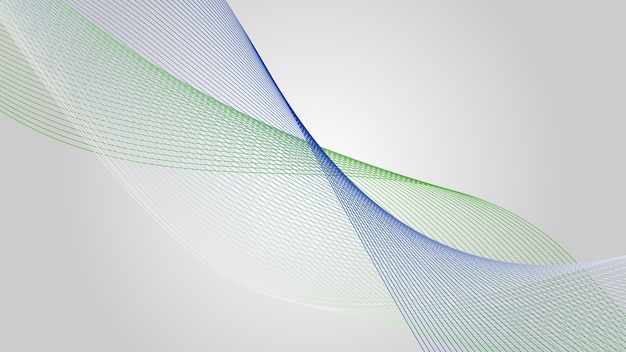 Imagen vectorial de papel tapiz de fondo de línea curva verde y gris para presentación