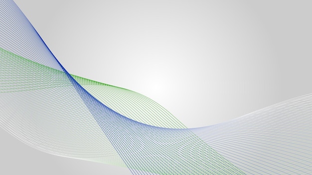 Imagen vectorial de papel tapiz de fondo de línea curva verde y gris para presentación