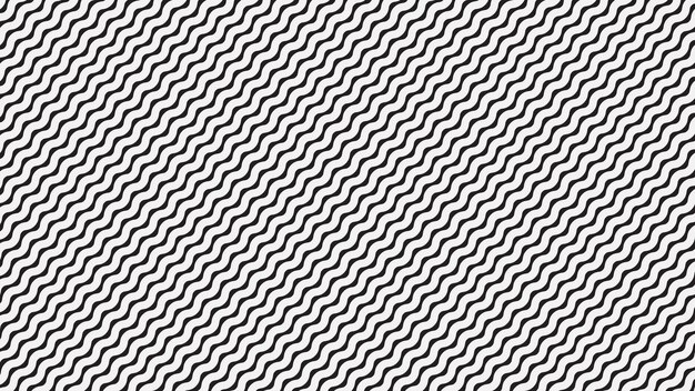 Imagen vectorial de patrón sin costuras ondulado en blanco y negro
