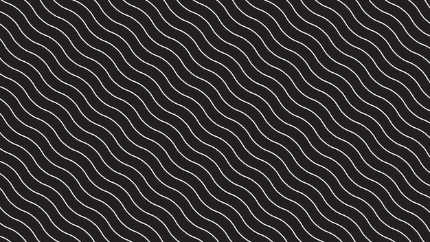Imagen vectorial de patrón sin costuras ondulado en blanco y negro