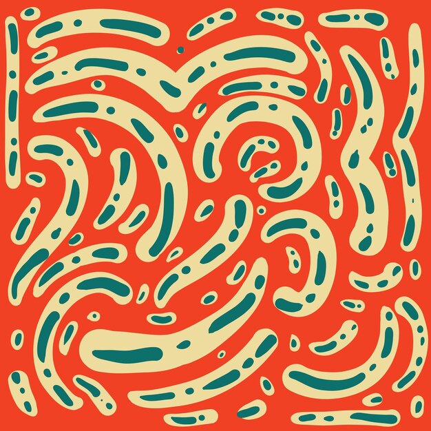 Imagen vectorial de patrón de línea abstracta con múltiples colores