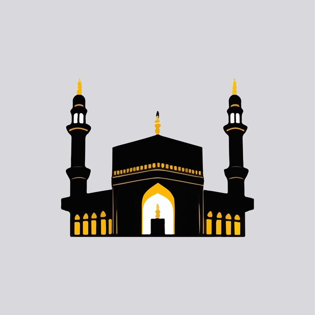 Vector la imagen vectorial de las pegatinas de la kaaba sharif