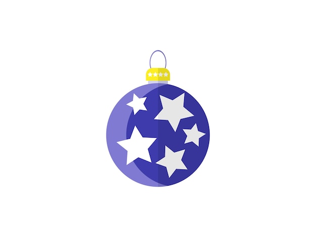 Imagen vectorial de una pelota de juguete para el árbol de Navidad