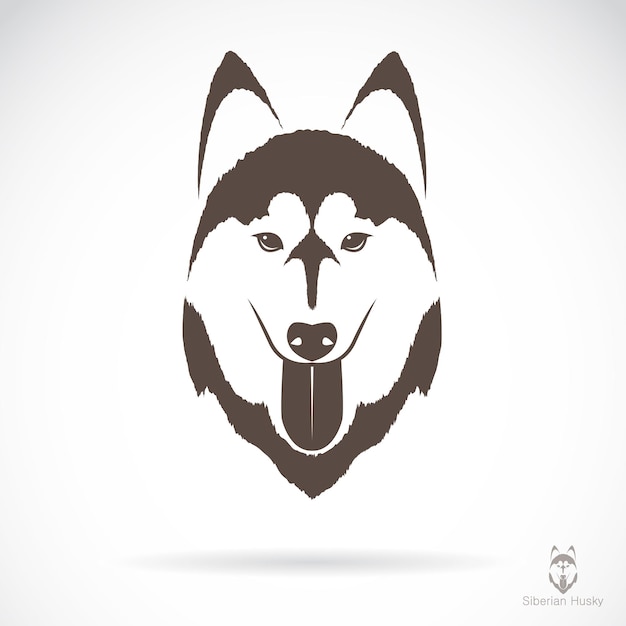 Imagen vectorial de perro husky siberiano sobre fondo blanco Ilustración vectorial en capas editable fácil