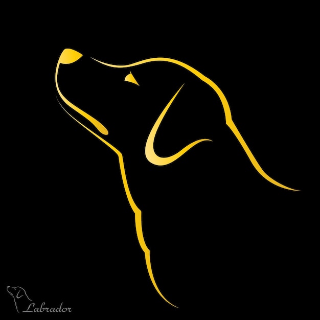 Imagen vectorial de un perro labrador