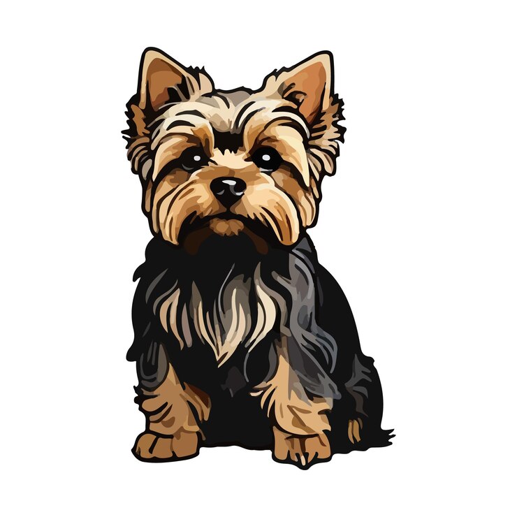 Imagen vectorial de perro Silueta negra aislada sobre un fondo blanco Ilustración linda